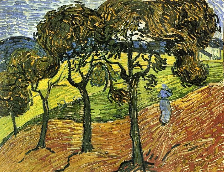 Landscape With Trees And Figures by Vincent van Gogh