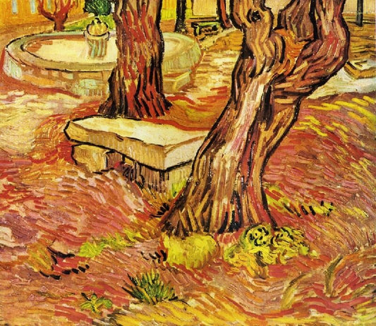 The Stone Bench In The Garden At Saint-Paul Hospital by Vincent van Gogh