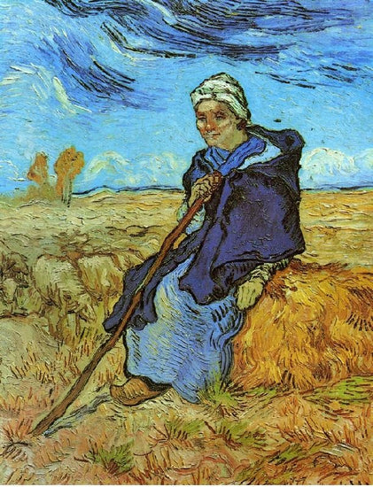 The Shepherdess, After Millet by Vincent van Gogh