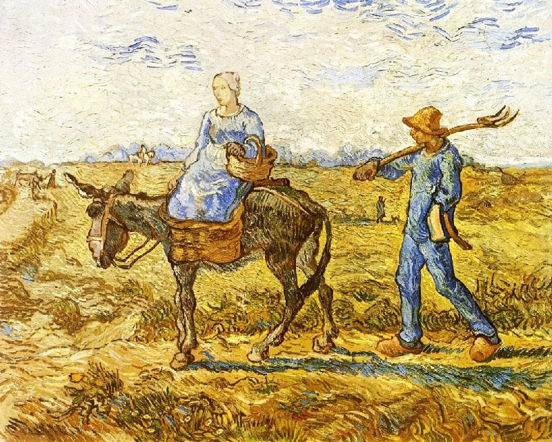 MORNING: PEASANT COUPLE GOING TO WORK, AFTER MILLET