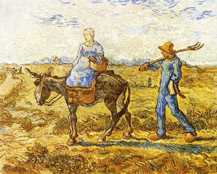 Morning: Peasant Couple Going To Work, After Millet by Vincent van Gogh