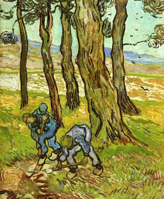 Two Diggers Among Trees by Vincent van Gogh