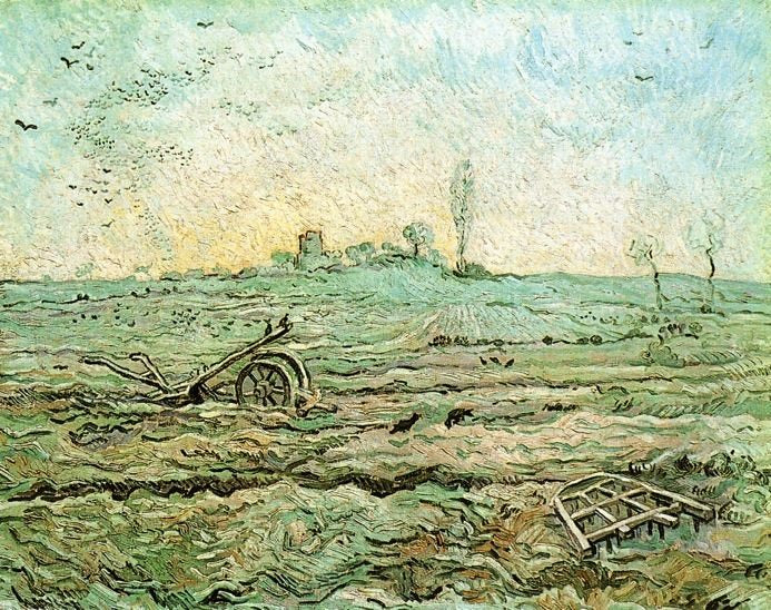 The Plough And The Harrow, After Millet by Vincent van Gogh