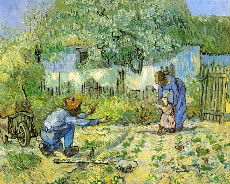 First Steps, After Millet by Vincent van Gogh