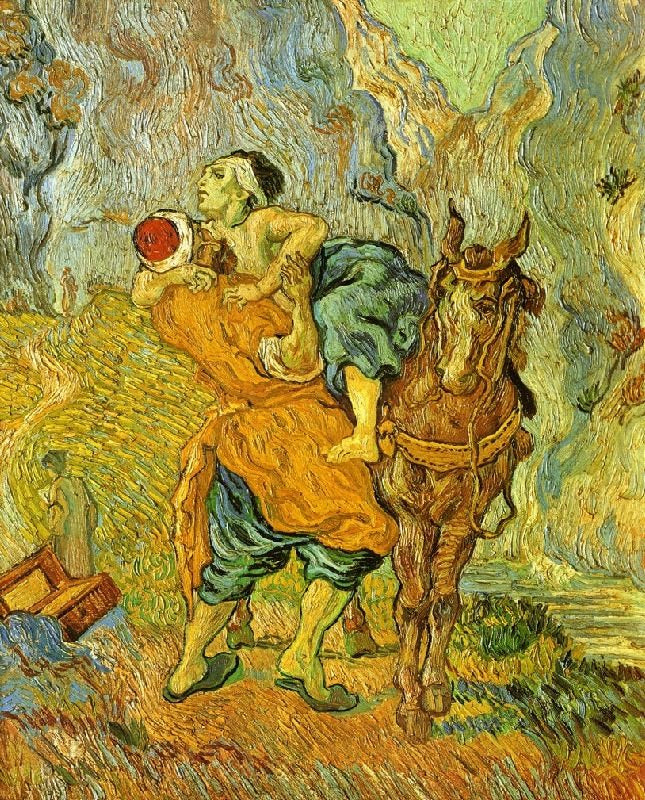 The Good Samaritan, After Delacroix by Vincent van Gogh
