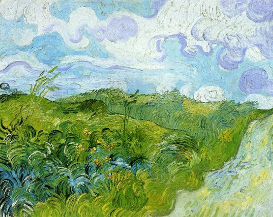 Green Wheat Fields, Auvers by Vincent van Gogh