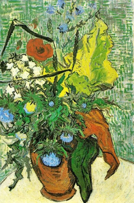 Wild Flowers And Thistles In A Vase by Vincent van Gogh