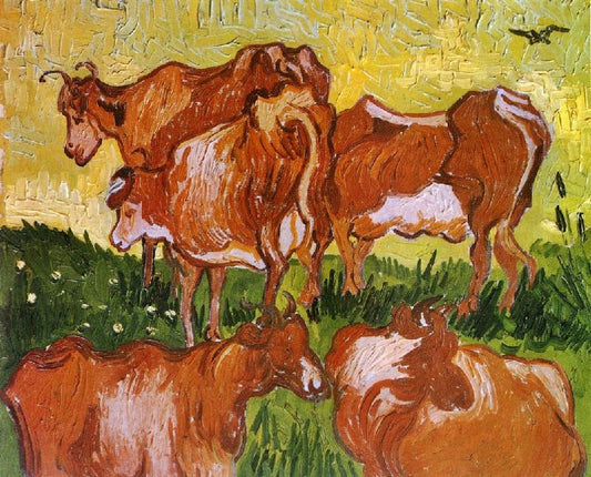 Cows, After Jordaens by Vincent van Gogh