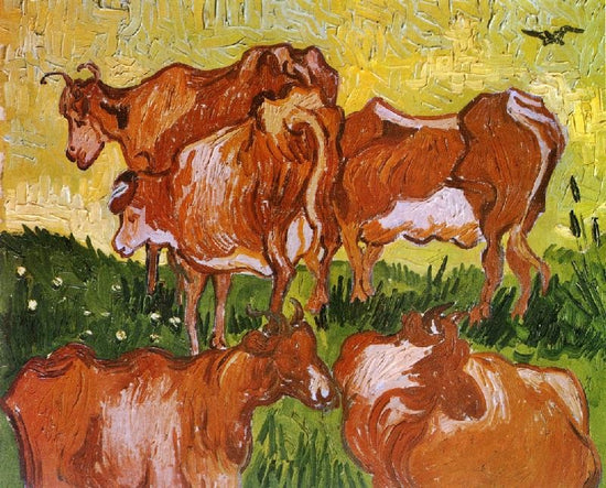 Cows, After Jordaens by Vincent van Gogh