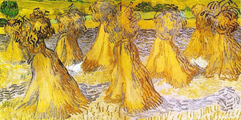 Sheaves Of Wheat by Vincent van Gogh