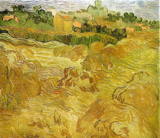 Wheat Fields With Auvers In The Background by Vincent van Gogh