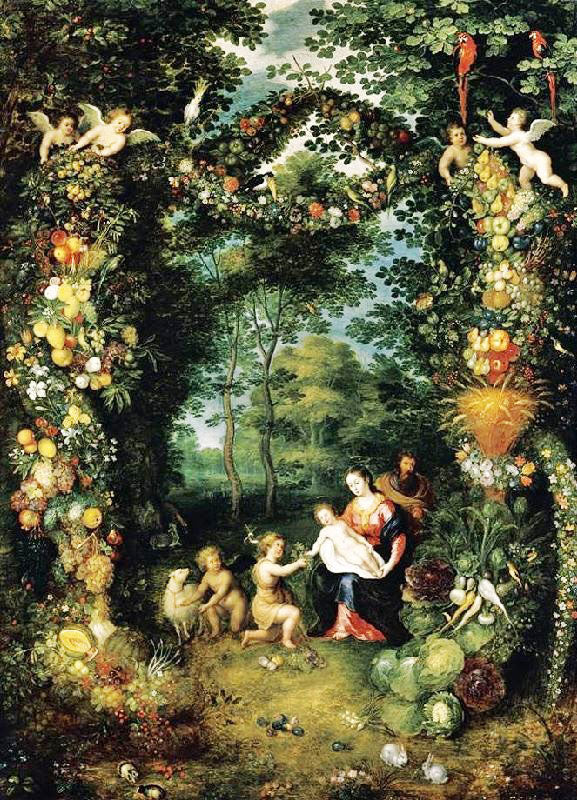 The Holy Family With St John by Jan Brueghel the Younger