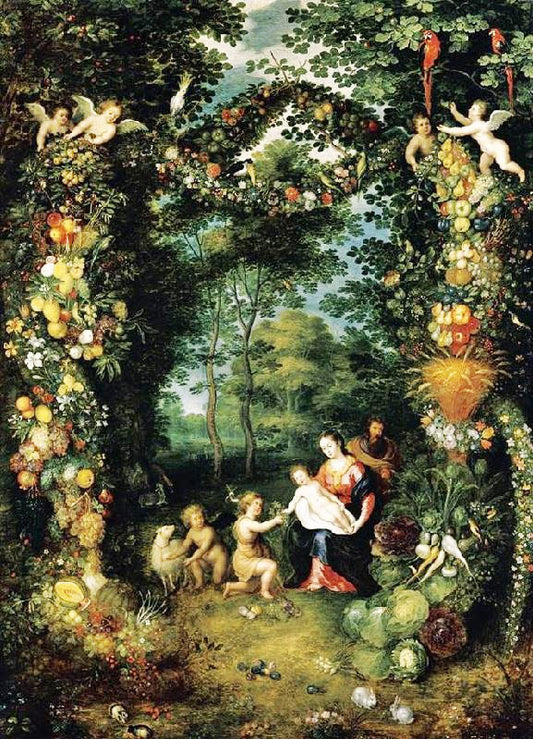 The Holy Family With St John by Jan Brueghel the Younger