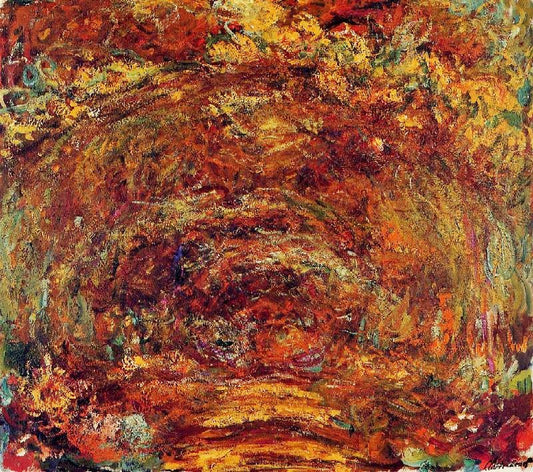 The Path Under The Rose Trellises by Claude Oscar Monet