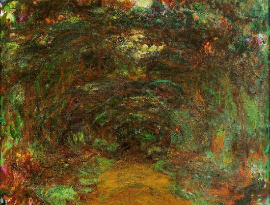 The Path Under The Rose Trellises, Giverny by Claude Oscar Monet
