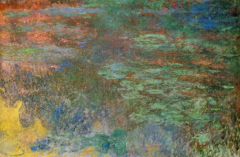 Water-Lily Pond, Evening, Right Panel by Claude Oscar Monet