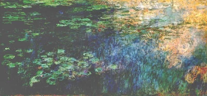 Reflections On The Water by Claude Oscar Monet