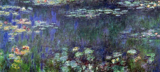 Green Reflection, Left Half by Claude Oscar Monet