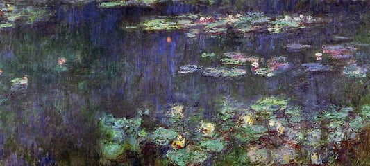 Green Reflection, Right Half by Claude Oscar Monet
