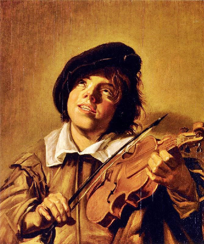 Boy Playing A Violin by Frans Hals