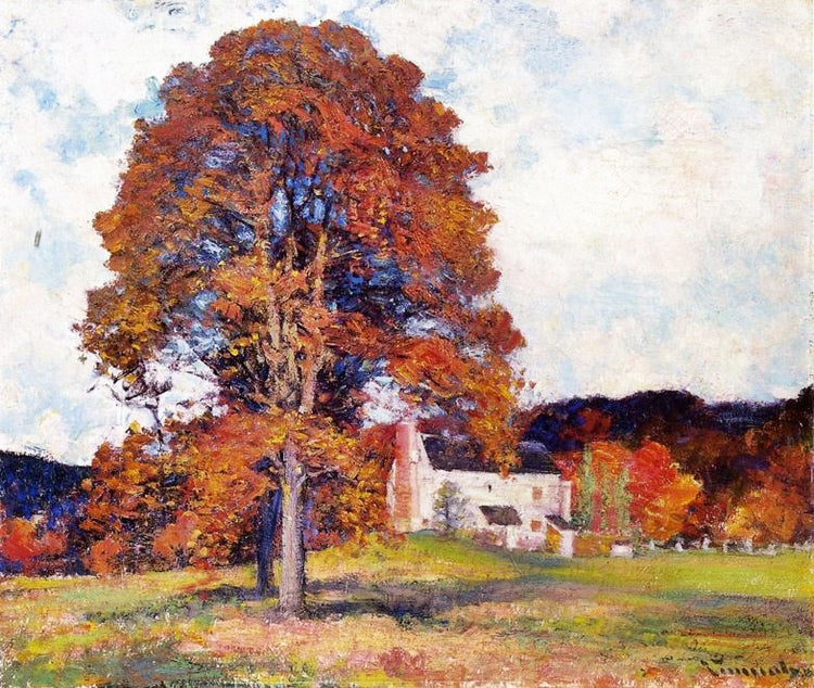 Autumn Hillside & My Studio by Robert Vonnoh