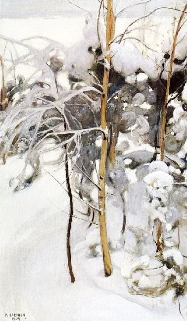 An Orchard In Winter by Pekka Halonen