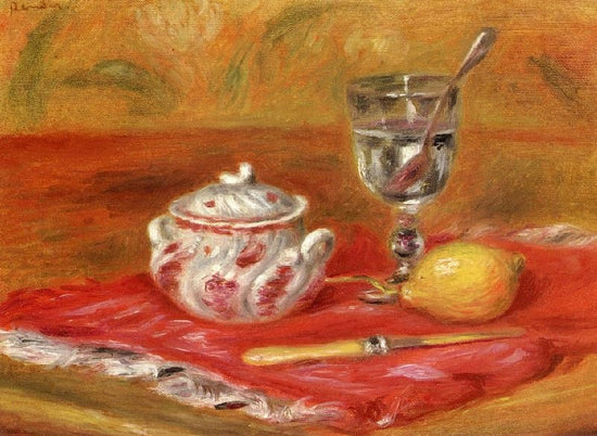 Still Life With Glass And Lemon by Pierre Auguste Renoir