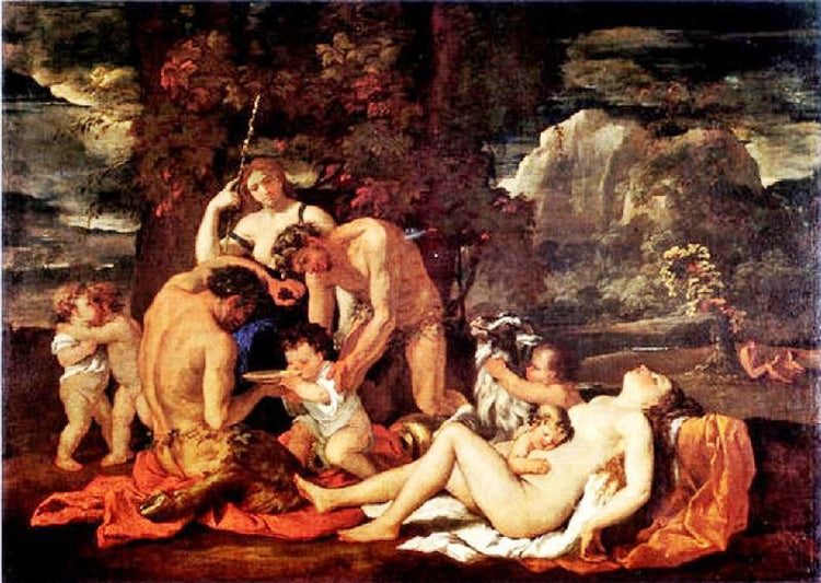 Nurture Of Bacchus by Nicolas Poussin