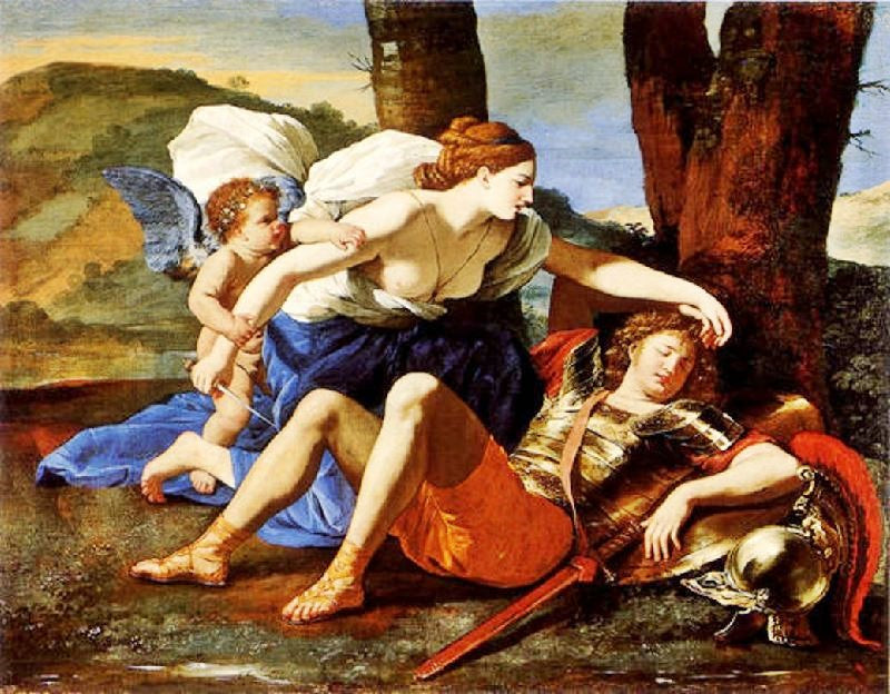 Rinaldo And Armida by Nicolas Poussin