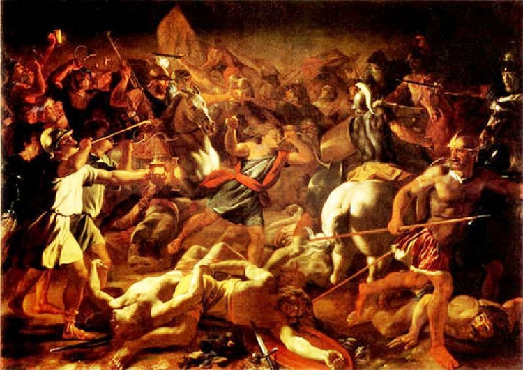 Battle Of Gideon Against The Midianites by Nicolas Poussin