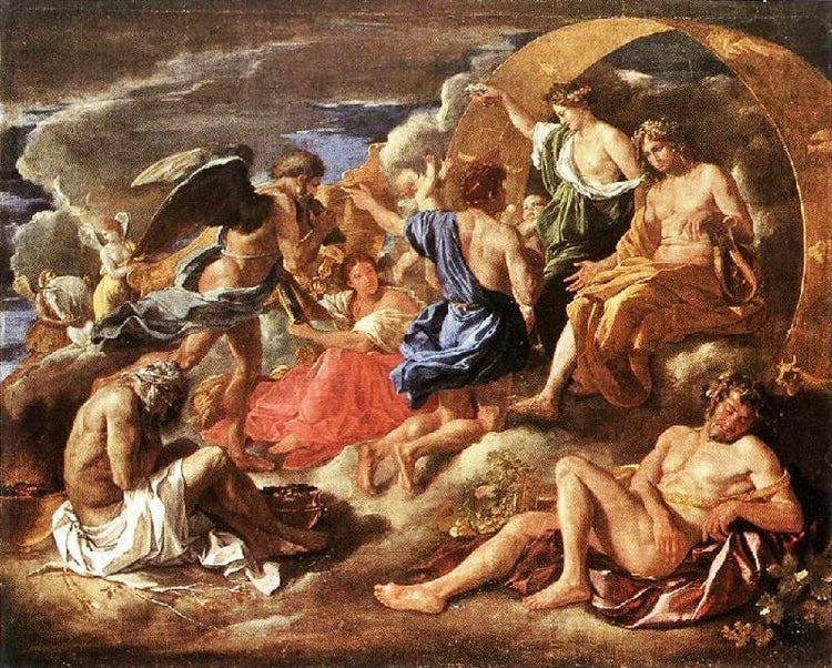 Helios And Phaeton With Saturn And The Four Seasons by Nicolas Poussin