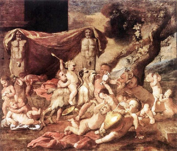 Bacchanal Of Putti by Nicolas Poussin