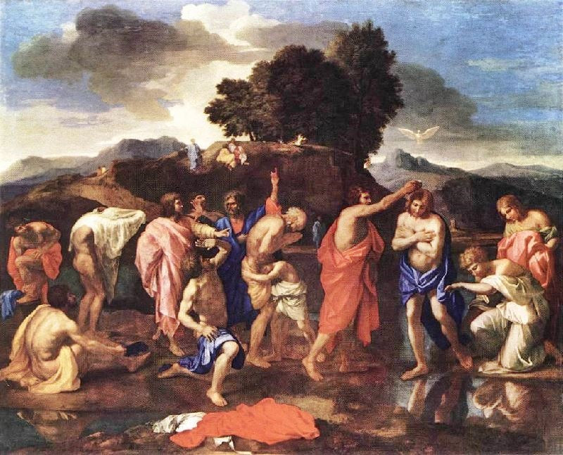 Sacrament Of Baptism by Nicolas Poussin