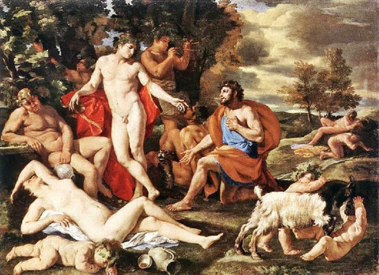 Midas And Bacchus by Nicolas Poussin