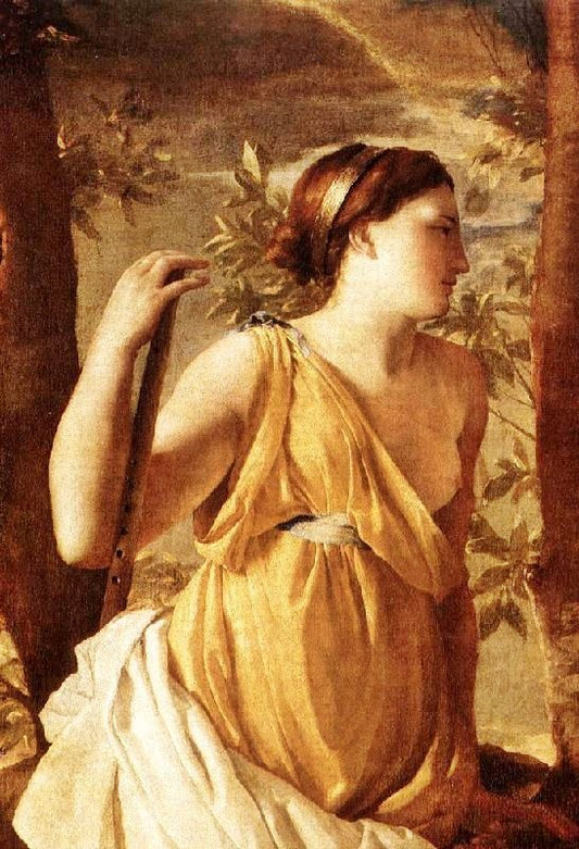 The Inspiration Of The Poet, Detail by Nicolas Poussin