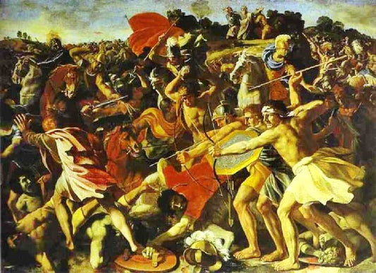 The Battle Of Joshua With Amalekites by Nicolas Poussin
