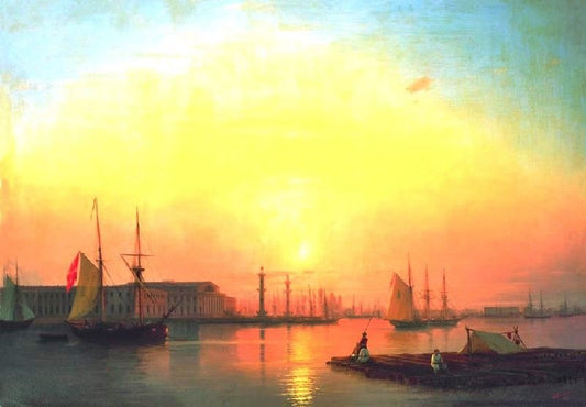Exchange Of Peterburg by Ivan Constantinovich Aivazovsk