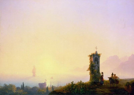 Chapel On Seashore by Ivan Constantinovich Aivazovsk