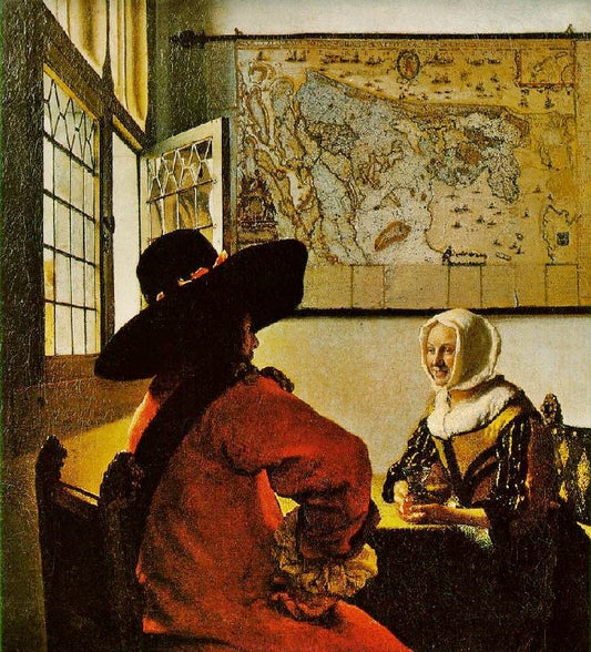 Soldier And A Laughing Girl by Johannes Vermeer