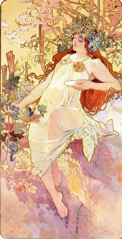 The Four Seasons: Fall by Alfons Maria Mucha