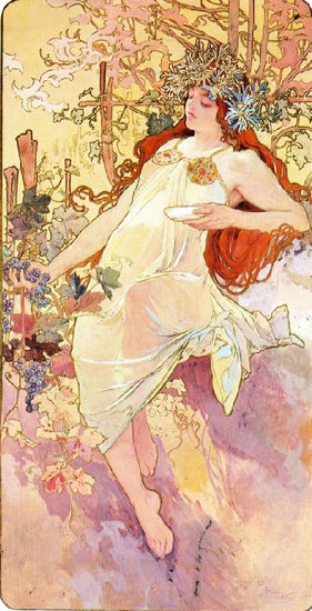 The Four Seasons: Fall by Alfons Maria Mucha
