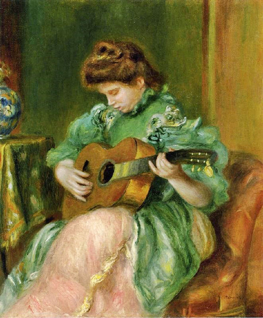 Woman With A Guitar by Pierre Auguste Renoir