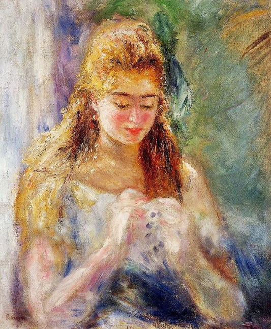 La Couseuse by Pierre Auguste Renoir