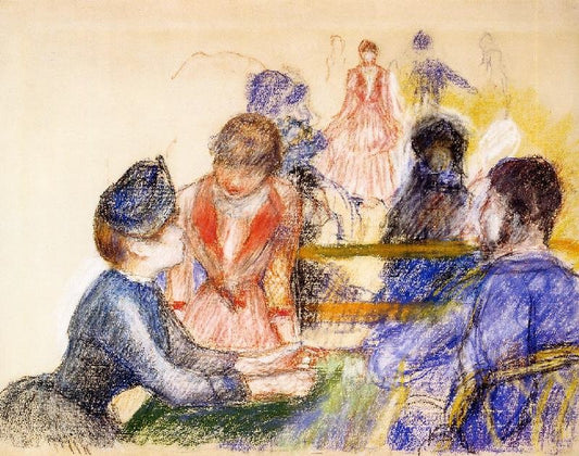 At The Moulin De La Galette by Pierre Auguste Renoir