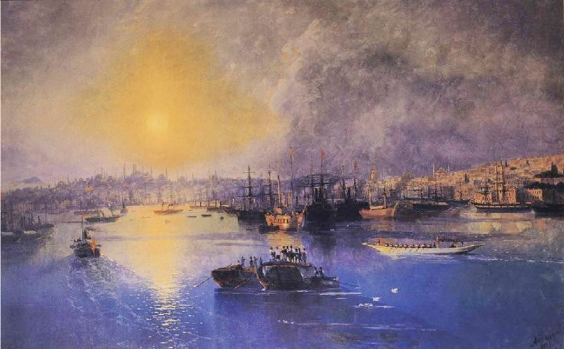 Constantinople Sunset by Ivan Constantinovich Aivazovsk