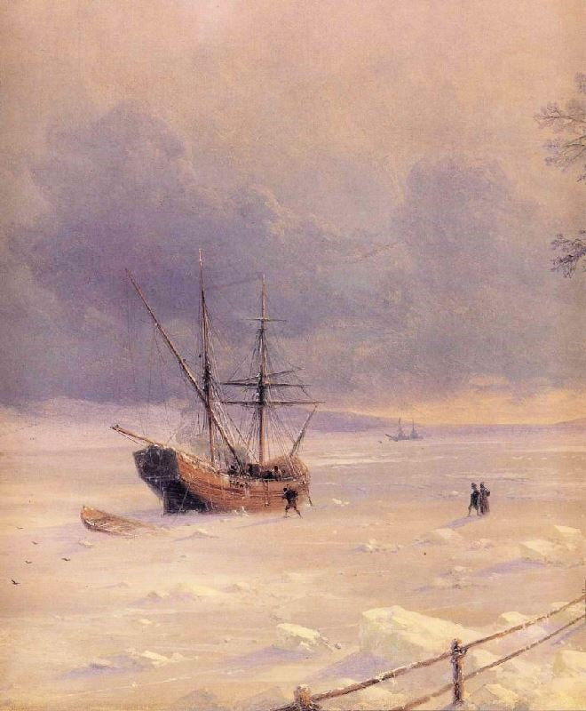 FROZEN BOSPHORUS UNDER SNOW, DETAIL