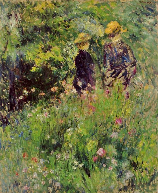 Conversation In A Rose Garden by Pierre Auguste Renoir