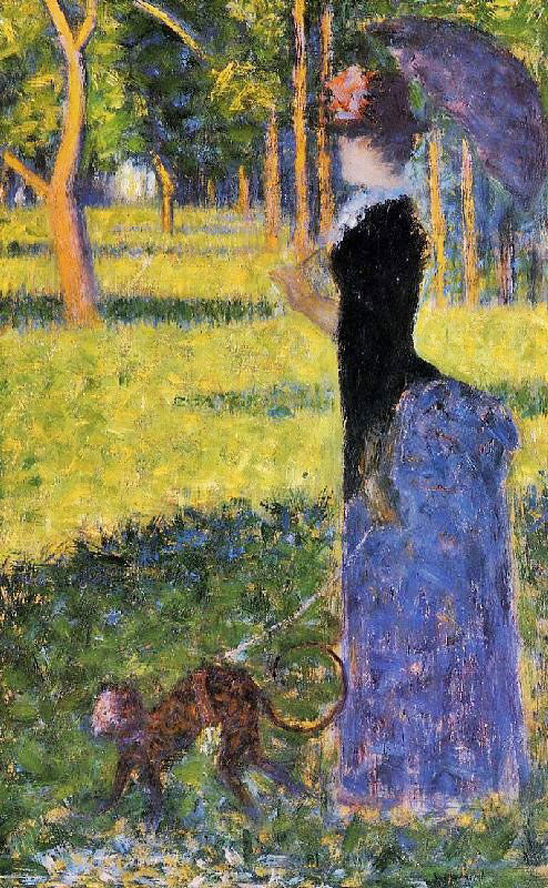 Woman With A Monkey by Georges Seurat