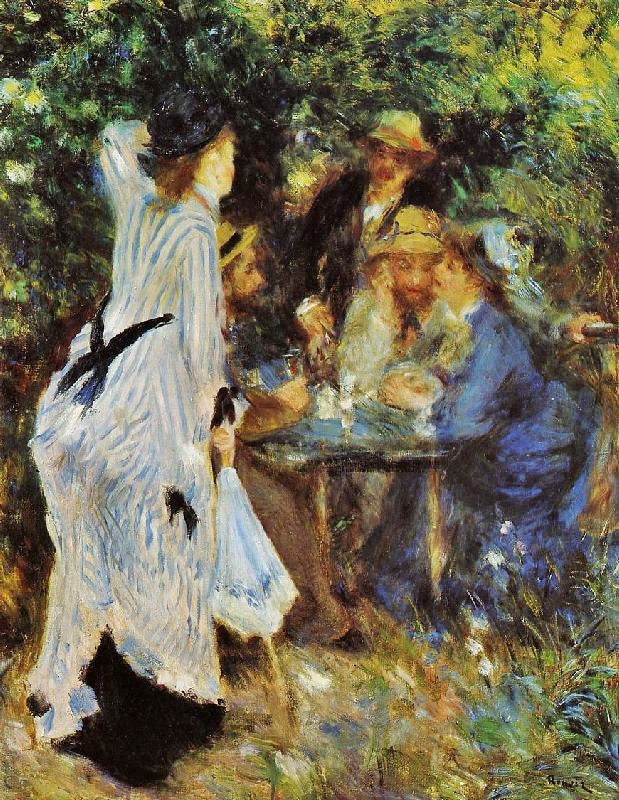 Under The Arbor At The Moulin De La Galette by Pierre Auguste Renoir