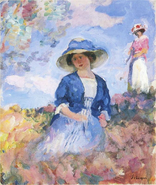 Two Young Women In The Field by Henri Lebasque